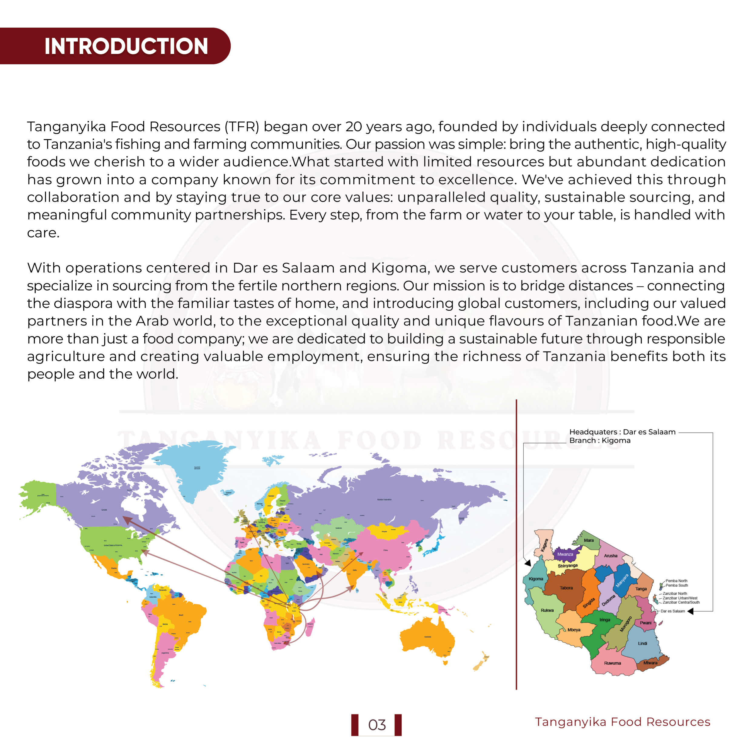 Tanganyika Food Resources Global Reach